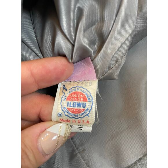 Abe Schrader Vintage 70s Gray Ultra Suede Blazer Jacket Size 8 Women’s ILGWU - Picture 10 of 10